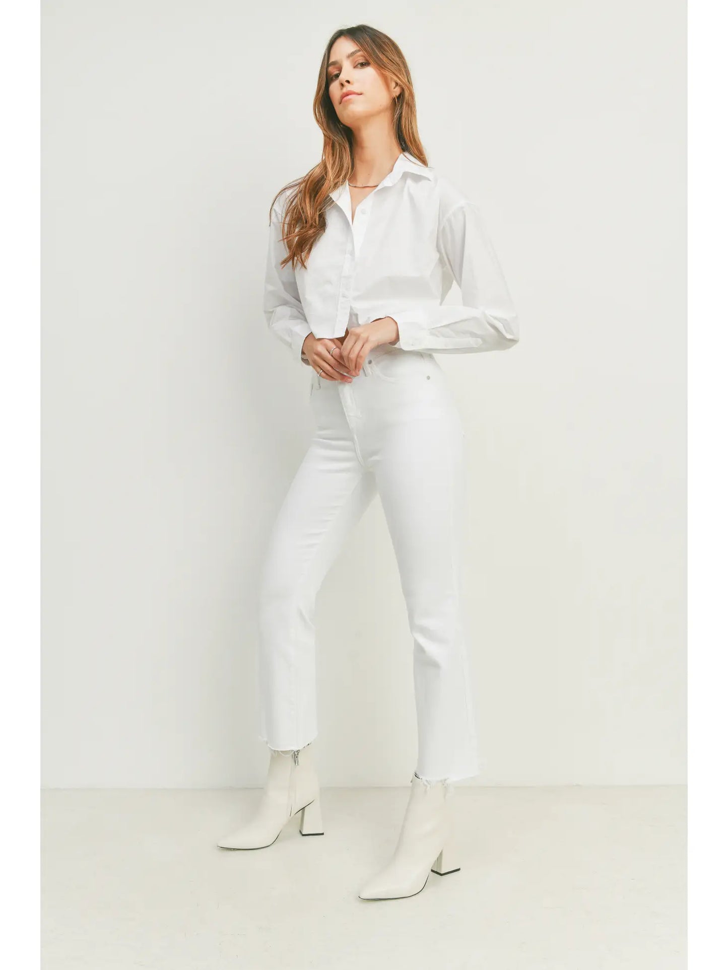 Vintage White Cropped Jean