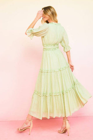 A solid midi dress-AD2515