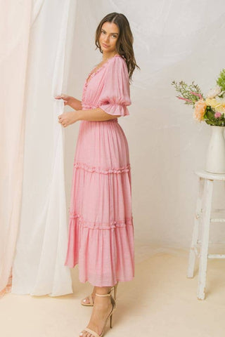 A solid midi dress-AD2515