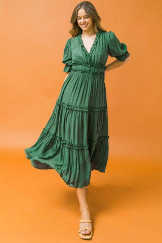A solid midi dress-AD2515