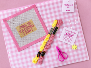 Packing Light Luggage Tag Needlepoint Kit