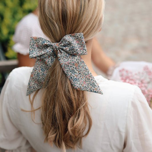 Floral Bow Hair Clip