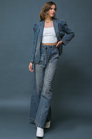Give It Your All Denim Blazer - ONLINE ONLY