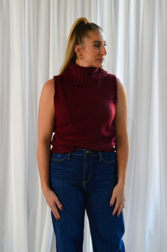 Wine Knit Tank