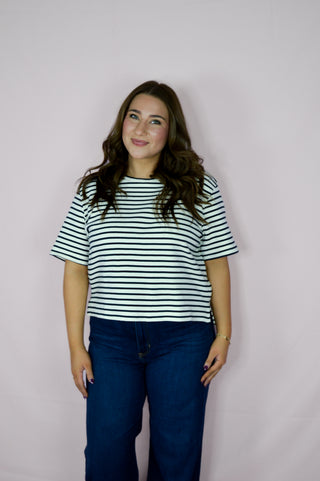 Maria Boxy Tee - Striped