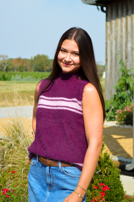 Plum Sweater Vest