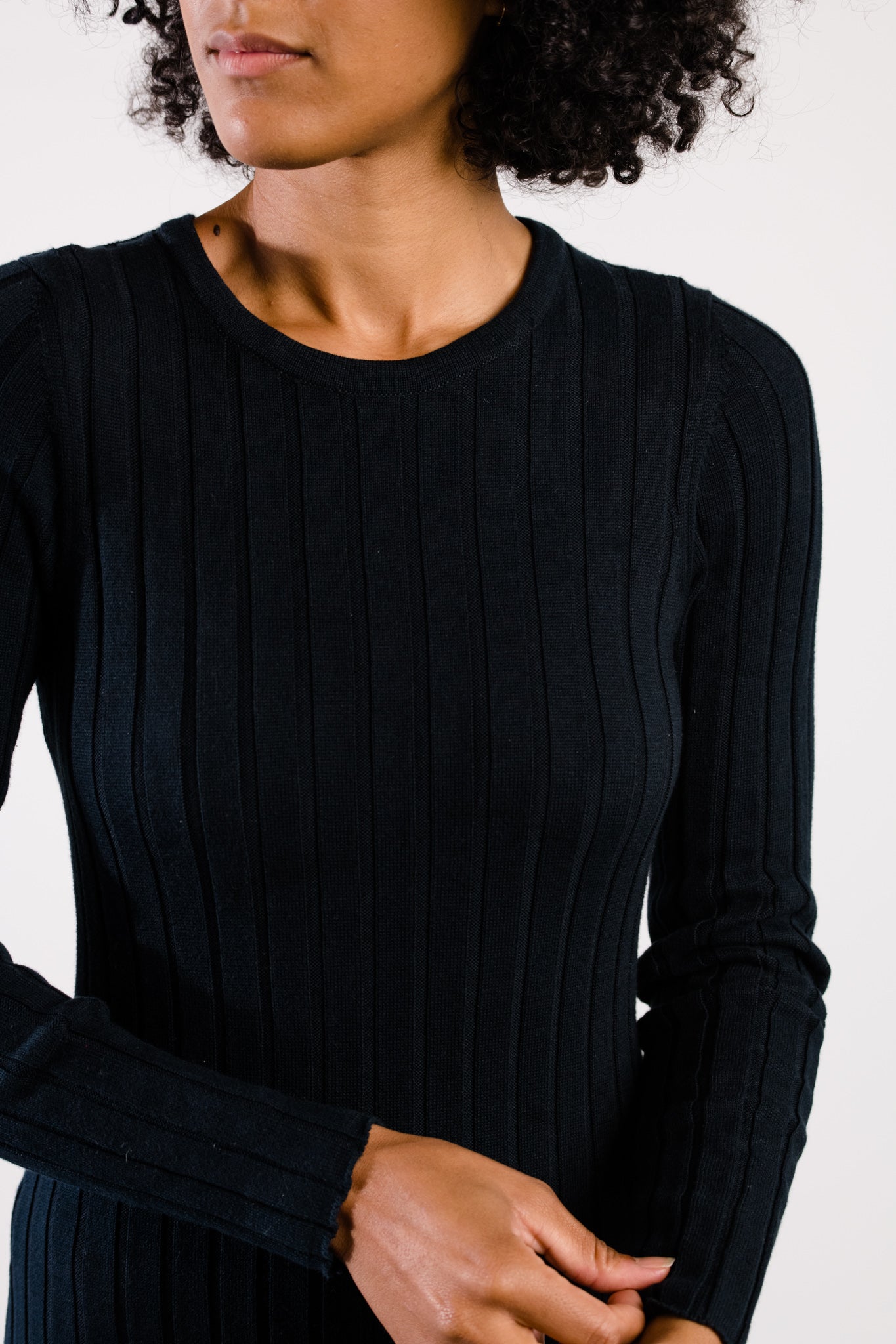 Bridget Knit Midi Dress - Black