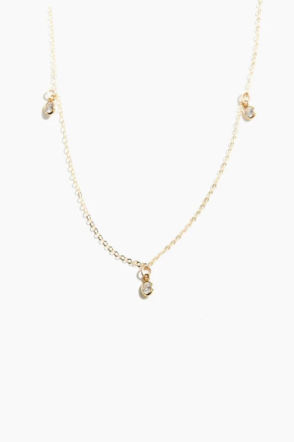 Triple Stella Drop Necklace